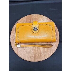 Yellow Sendefn Wallet Holds 26 Cards With Strap Zipper Pouch Cash Slots